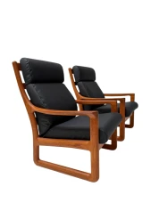 Mid-Century Modern Chairs and Hocker by Johannes Andersen for Silkeborg, 1960s